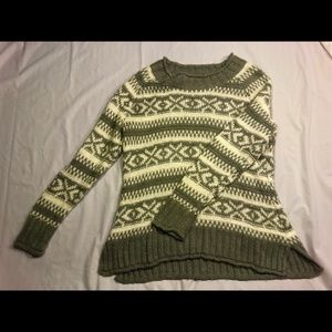 Spense Knots Medium Gray/White Pattern Sweater